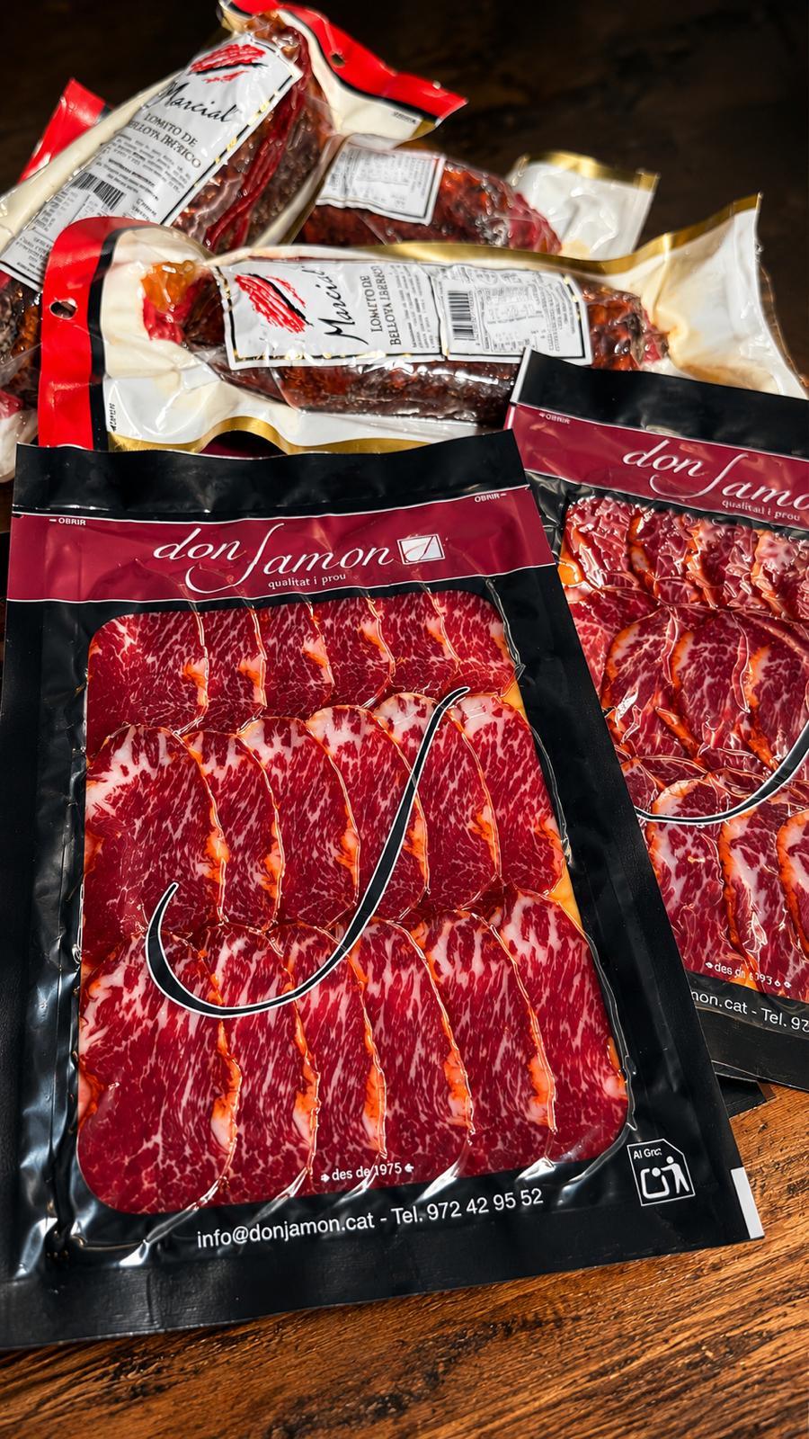 Lomito de bellota ibérico envasado al vacío